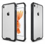 Wholesale iPhone 7 Air Hybrid Clear Case (Black)